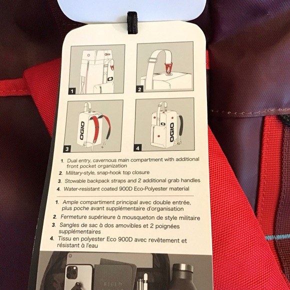 OGIO Utility Duffel Deep Maroon 60l Utility Duffel 40L - Picture 9 of 13